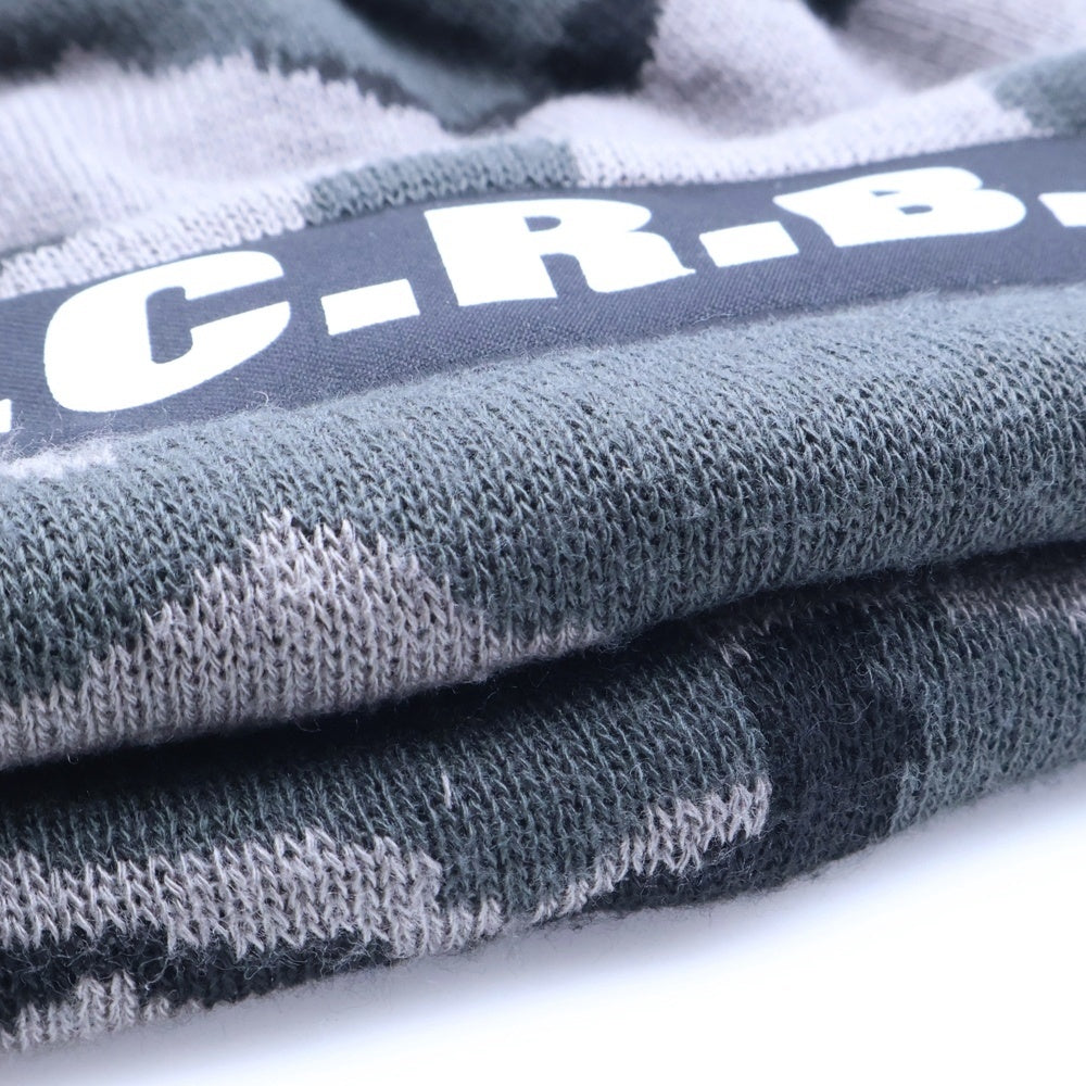 F.C.R.B./F.C.Real Bristol/FCRB(エフシーアールビー/エフシーレアルブリストル) カモフラ柄 ボックスロゴニットビーニー ニット帽 帽子 グレー FCRB-167067