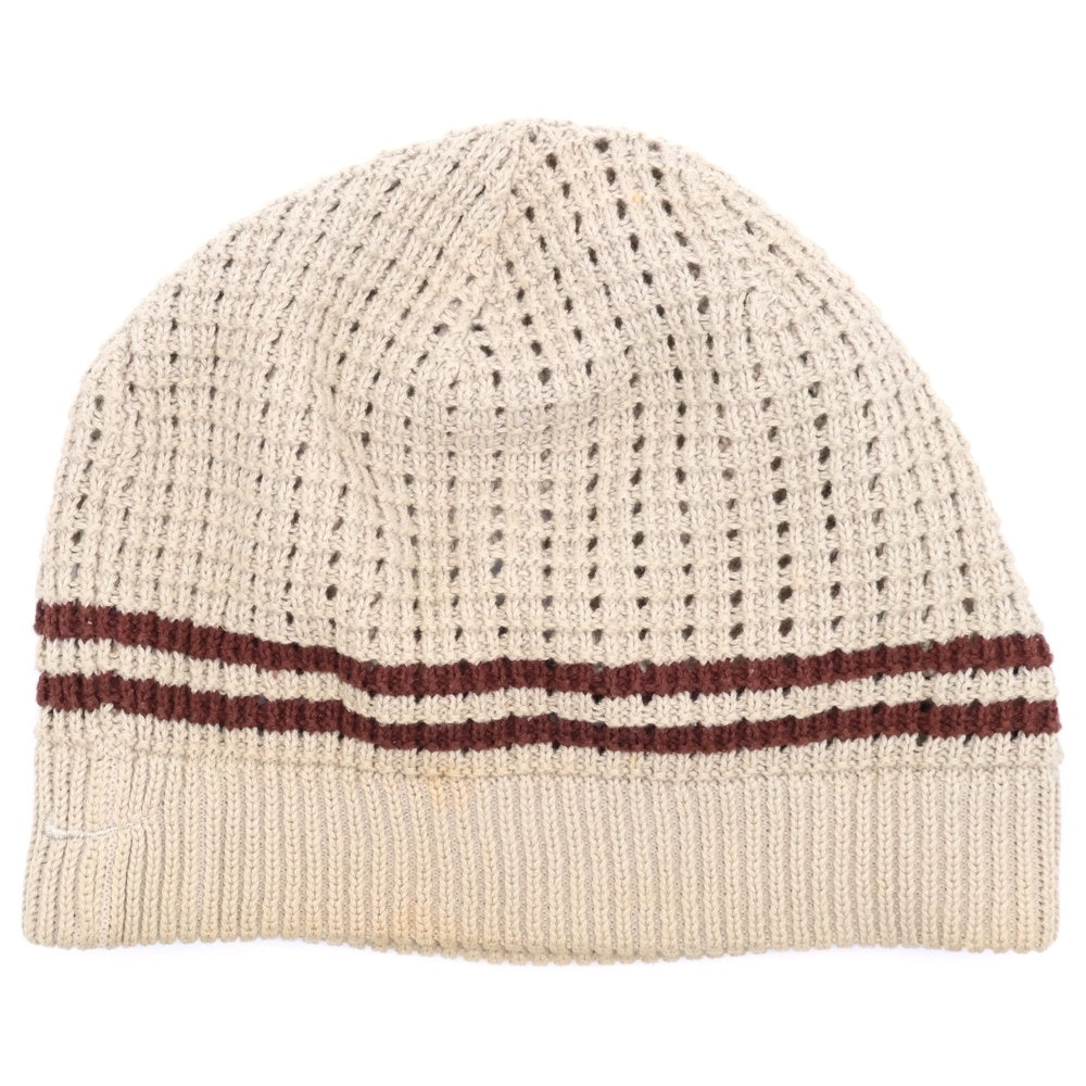 F.C.R.B./F.C.Real Bristol/FCRB(エフシーアールビー/エフシーレアルブリストル) ×NIKE ナイキ ロゴ刺繍 サマーニットビーニー ニット帽 帽子 ベージュ/ブラウン 594172