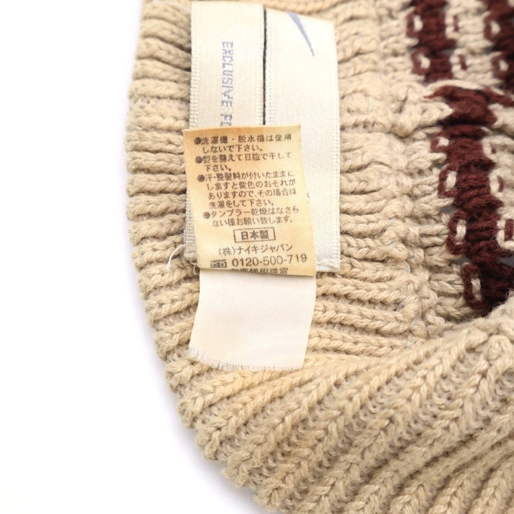 F.C.R.B./F.C.Real Bristol/FCRB(エフシーアールビー/エフシーレアルブリストル) ×NIKE ナイキ ロゴ刺繍 サマーニットビーニー ニット帽 帽子 ベージュ/ブラウン 594172
