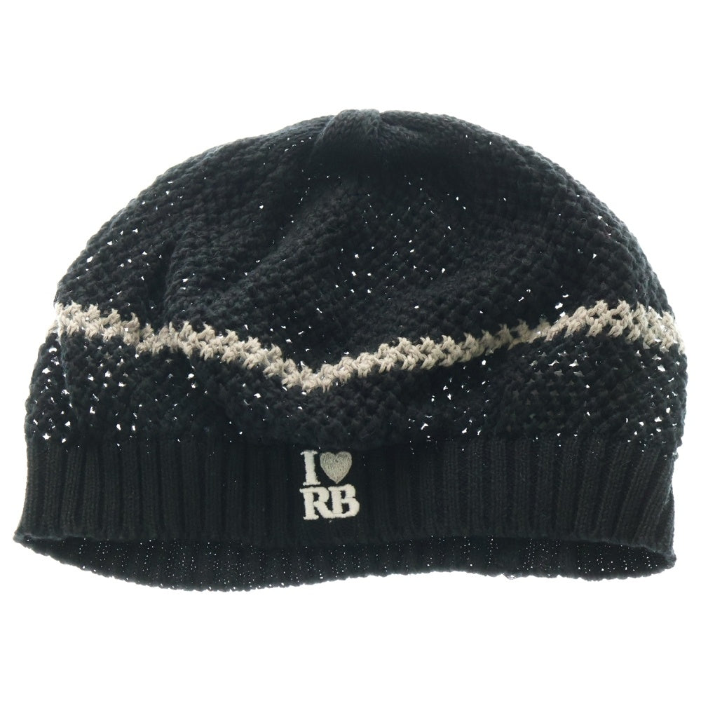 F.C.R.B./F.C.Real Bristol/FCRB(エフシーアールビー/エフシーレアルブリストル) ×NIKE ナイキ ロゴ刺繍 リネン混 サマーニットビーニー ニット帽 帽子 ブラック/グレー 243826