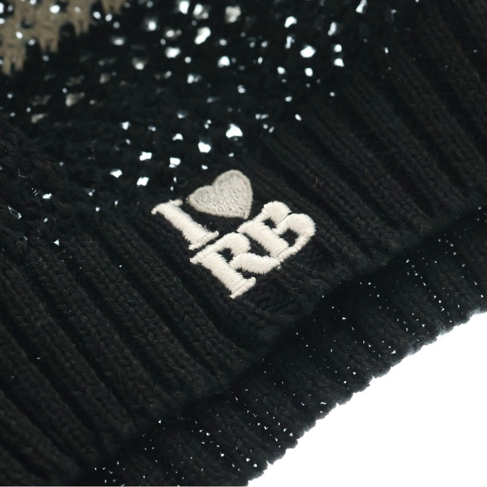 F.C.R.B./F.C.Real Bristol/FCRB(エフシーアールビー/エフシーレアルブリストル) ×NIKE ナイキ ロゴ刺繍 リネン混 サマーニットビーニー ニット帽 帽子 ブラック/グレー 243826