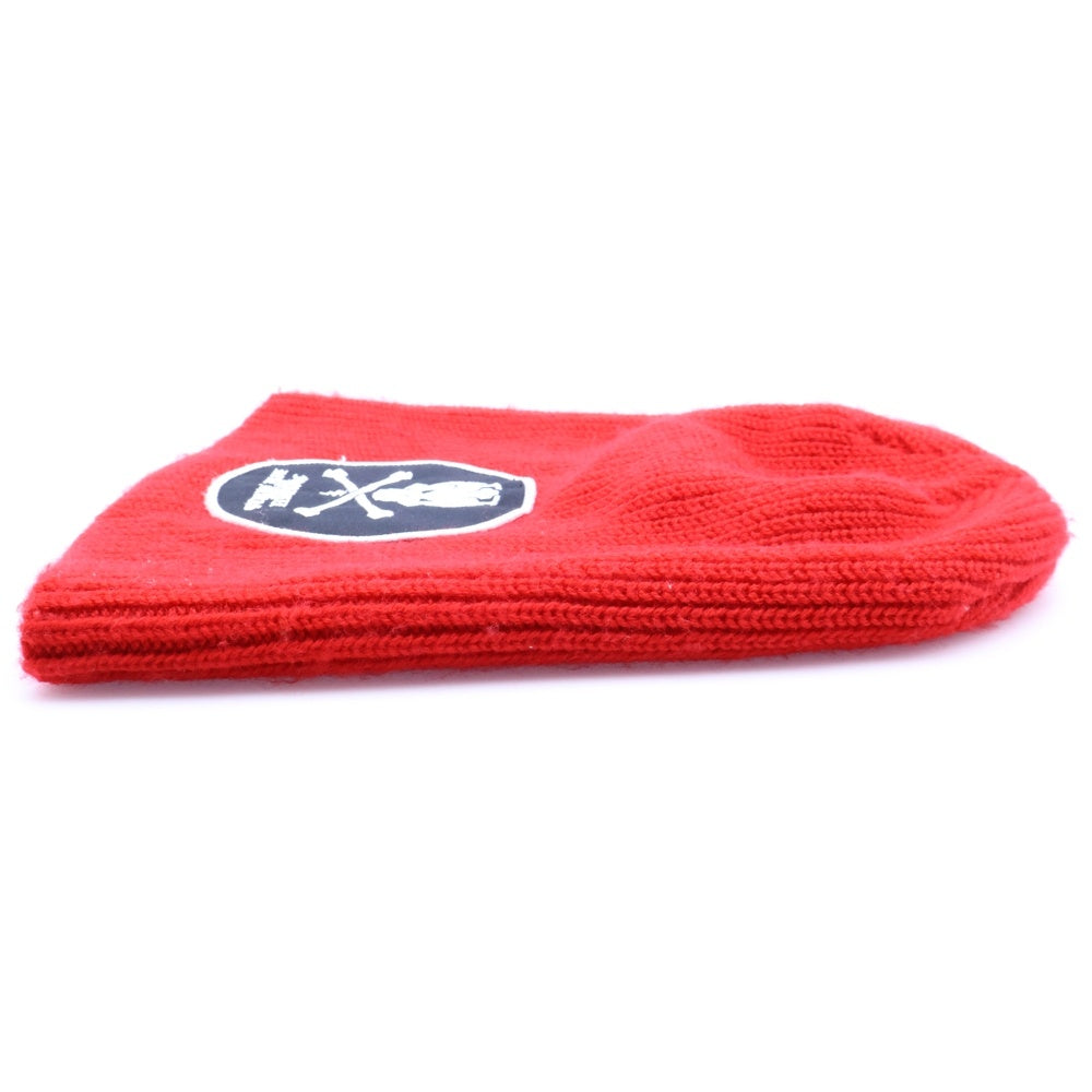 F.C.R.B./F.C.Real Bristol/FCRB(エフシーアールビー/エフシーレアルブリストル) ×NIKE ナイキ REAL BLACKS スカルワッペン刺繍 ウール混 ニットビーニー ニット帽 帽子 レッド 218244