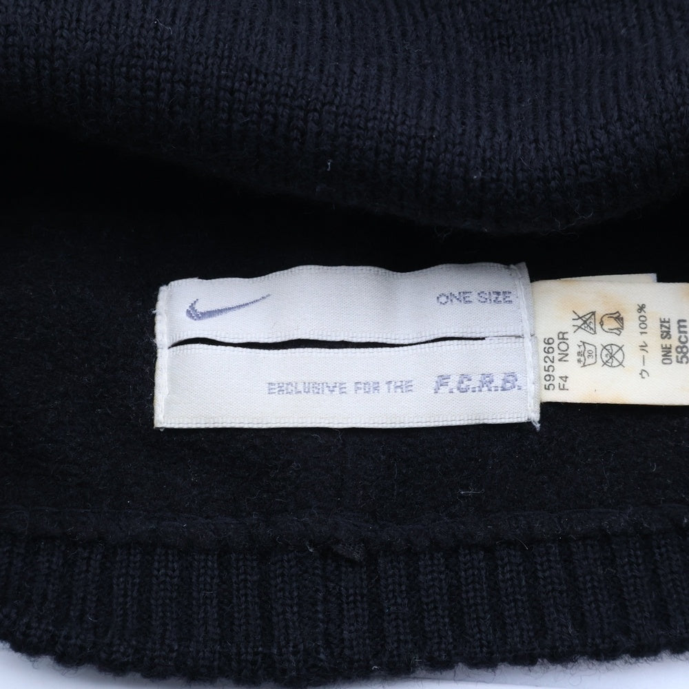 F.C.R.B./F.C.Real Bristol/FCRB(エフシーアールビー/エフシーレアルブリストル) ×NIKE ナイキ REAL BLACKS スカル刺繍 ウールニットビーニー ニット帽 帽子 ブラック 595266