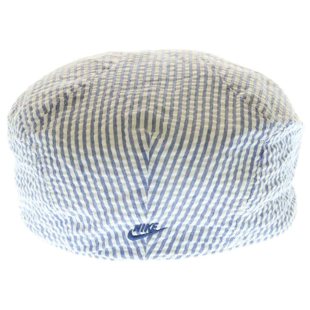 F.C.R.B./F.C.Real Bristol/FCRB(エフシーアールビー/エフシーレアルブリストル) ×NIKE ナイキ ストライプ柄 コットンハンチング帽 帽子 ホワイト/ブルー 319037