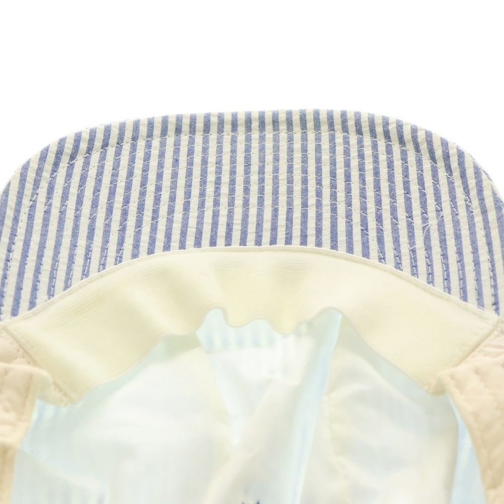 F.C.R.B./F.C.Real Bristol/FCRB(エフシーアールビー/エフシーレアルブリストル) ×NIKE ナイキ ストライプ柄 コットンハンチング帽 帽子 ホワイト/ブルー 319037