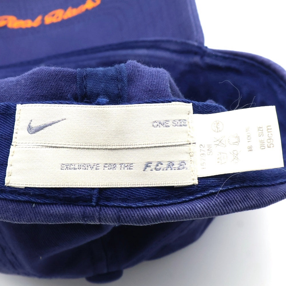 F.C.R.B./F.C.Real Bristol/FCRB(エフシーアールビー/エフシーレアルブリストル) ×NIKE ナイキ REAL BLACKS Bロゴワッペン刺繍 6パネルキャップ ネイビー/オレンジ 157972