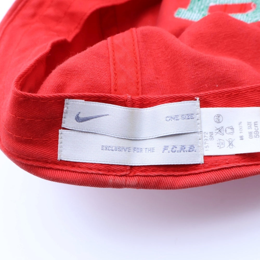 F.C.R.B./F.C.Real Bristol/FCRB(エフシーアールビー/エフシーレアルブリストル) ×NIKE ナイキ REAL BLACKS Bロゴワッペン刺繍 6パネルキャップ レッド/グリーン 157972
