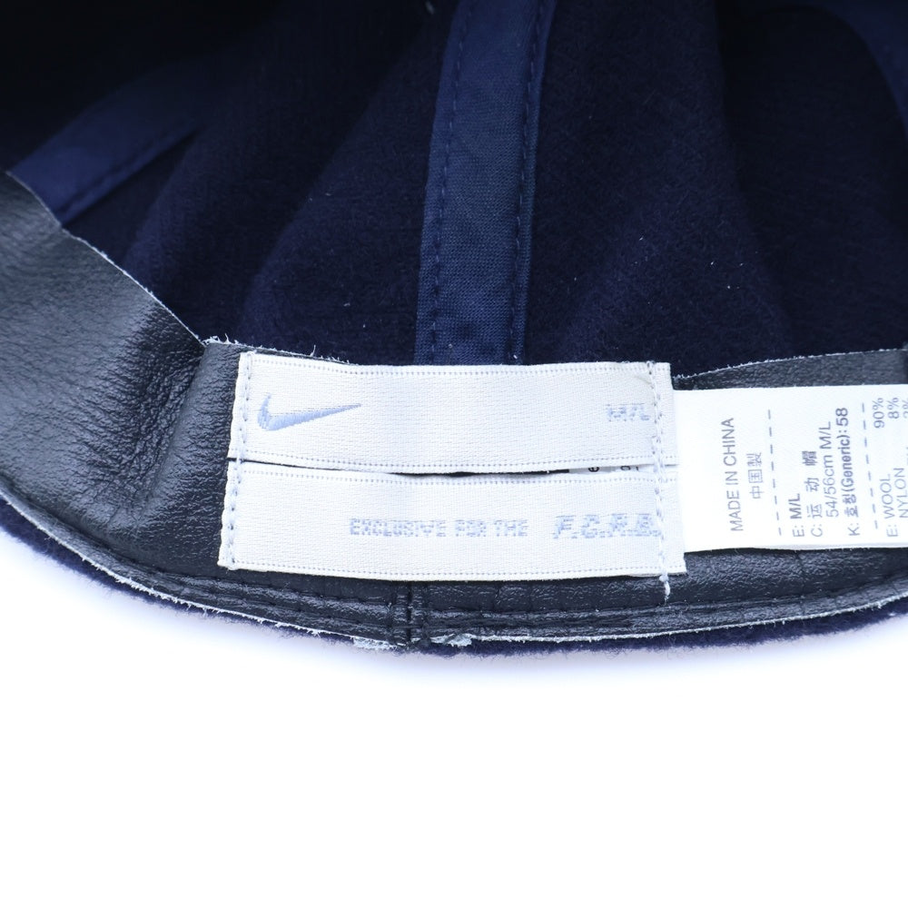 F.C.R.B./F.C.Real Bristol/FCRB(エフシーアールビー/エフシーレアルブリストル) ×NIKE ナイキ BRロゴワッペン刺繍 ウール混 6パネルキャップ 帽子 ネイビー 424710-451