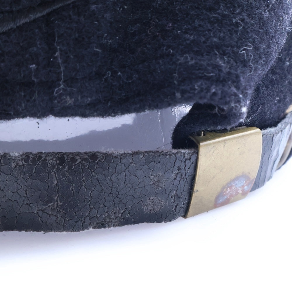 F.C.R.B./F.C.Real Bristol/FCRB(エフシーアールビー/エフシーレアルブリストル) ×NIKE ナイキ REAL BLACKS刺繍 ウール混 6パネルキャップ 帽子 ブラック 595267