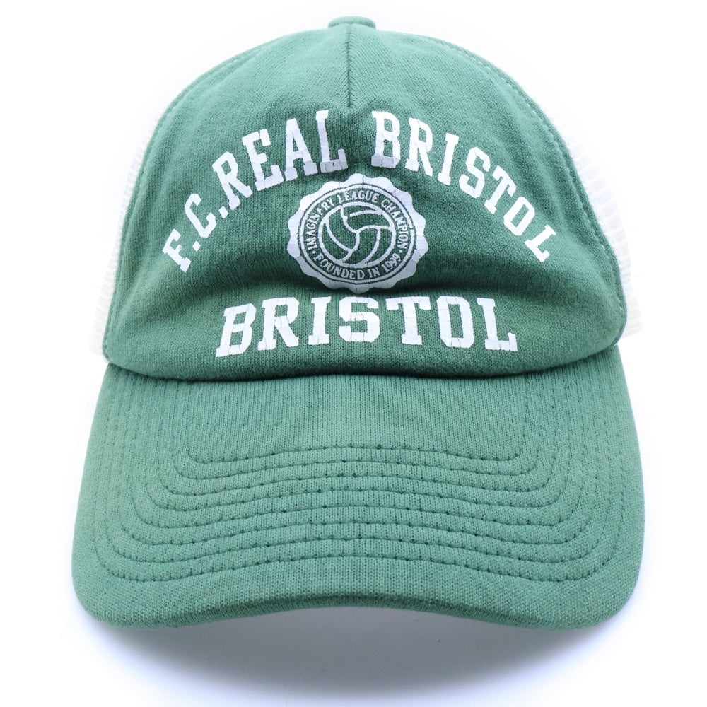 F.C.R.B./F.C.Real Bristol/FCRB(エフシーアールビー/エフシーレアルブリストル) ×NIKE ナイキ カレッジロゴプリント コットンメッシュキャップ 帽子 グリーン/ホワイト 319036