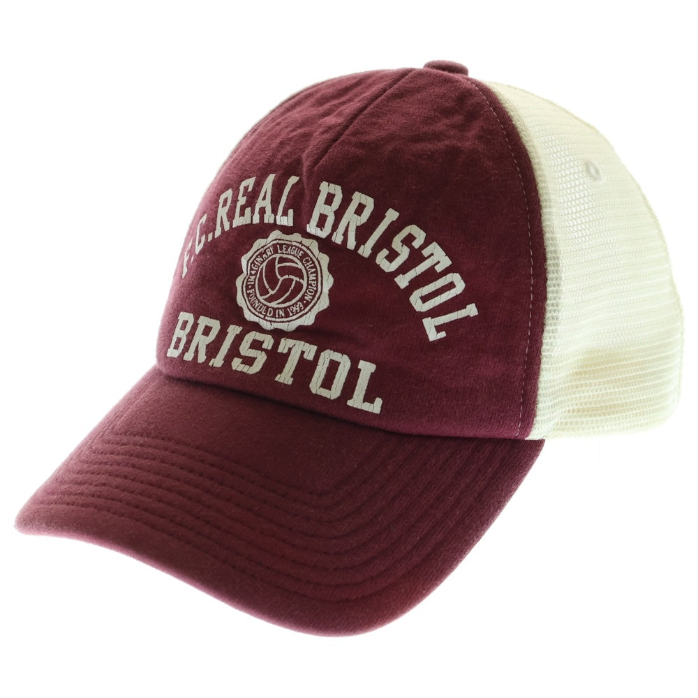 F.C.R.B./F.C.Real Bristol/FCRB(エフシーアールビー/エフシーレアルブリストル) ×NIKE ナイキ カレッジロゴプリント コットンメッシュキャップ 帽子 レッド/ホワイト 319036