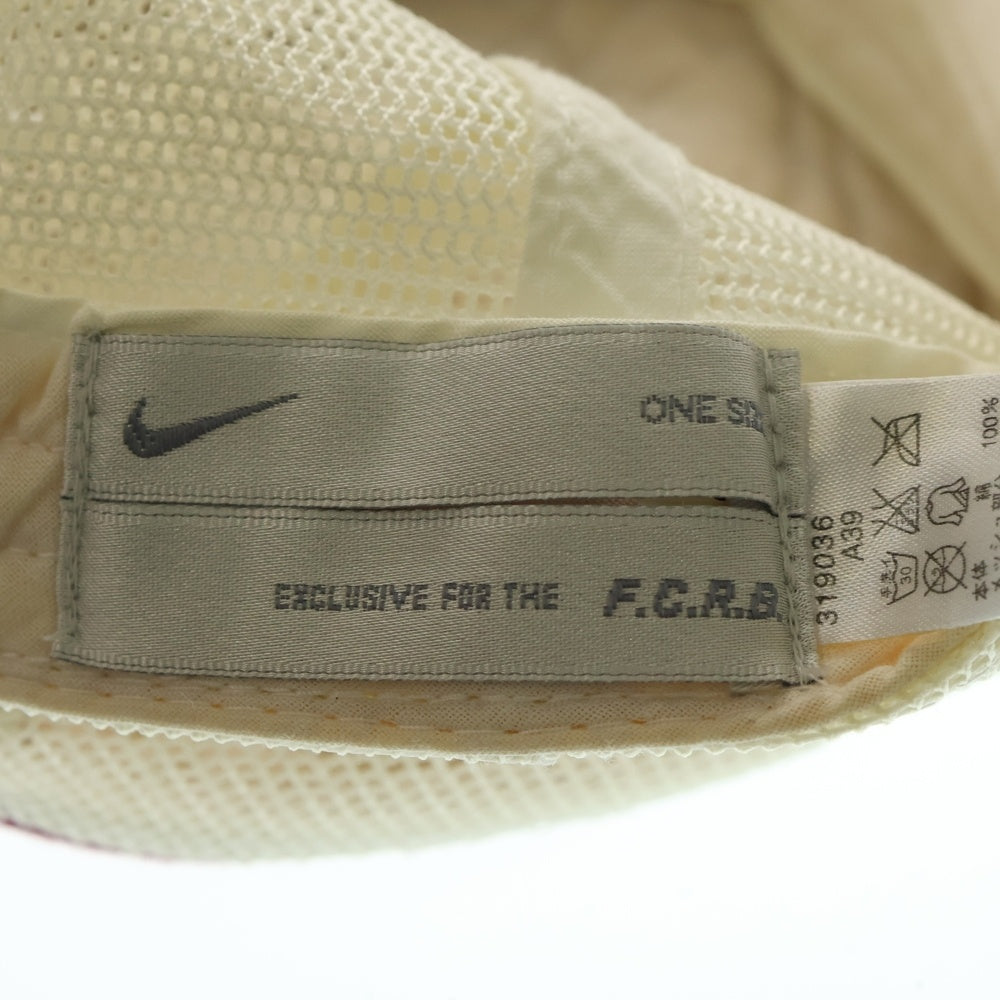 F.C.R.B./F.C.Real Bristol/FCRB(エフシーアールビー/エフシーレアルブリストル) ×NIKE ナイキ カレッジロゴプリント コットンメッシュキャップ 帽子 レッド/ホワイト 319036