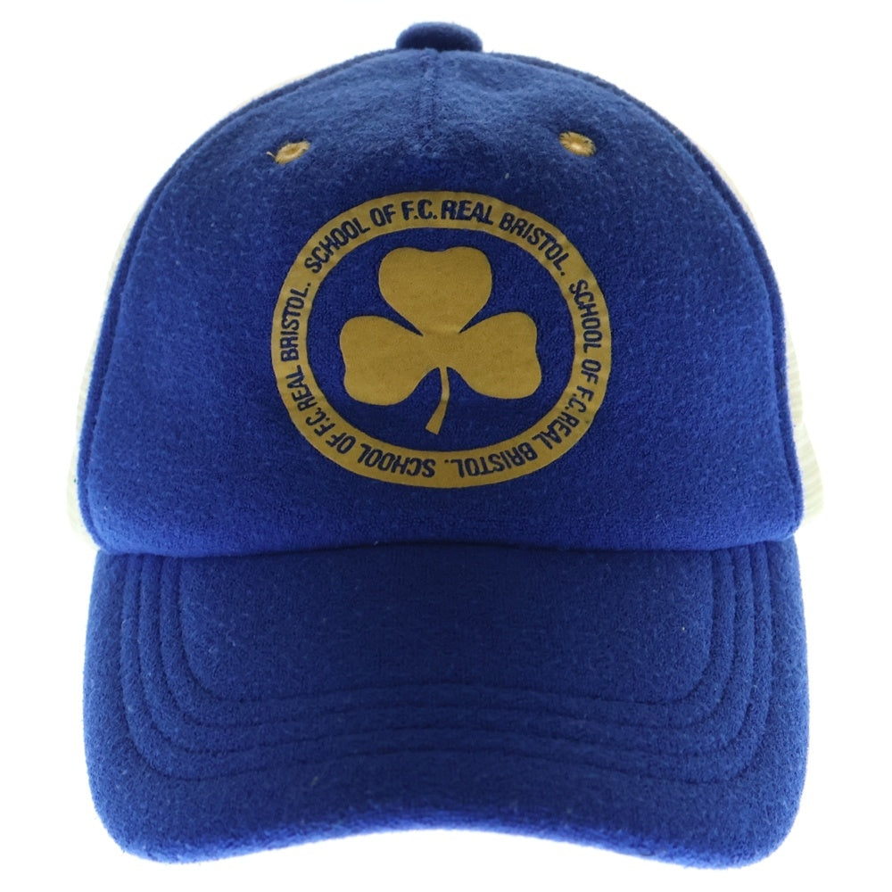 F.C.R.B./F.C.Real Bristol/FCRB(エフシーアールビー/エフシーレアルブリストル) ×NIKE ナイキ フロッキークローバー パイルメッシュキャップ 帽子 ブルー/ホワイト 596110