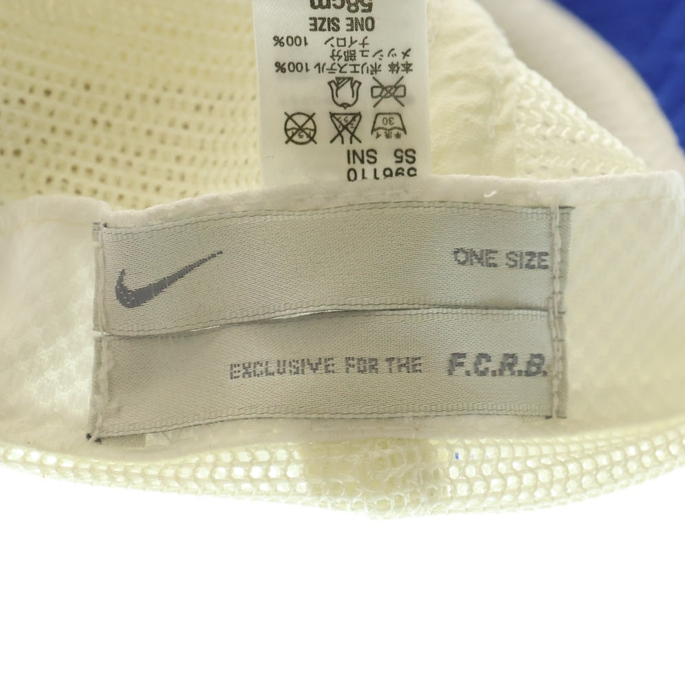 F.C.R.B./F.C.Real Bristol/FCRB(エフシーアールビー/エフシーレアルブリストル) ×NIKE ナイキ フロッキークローバー パイルメッシュキャップ 帽子 ブルー/ホワイト 596110