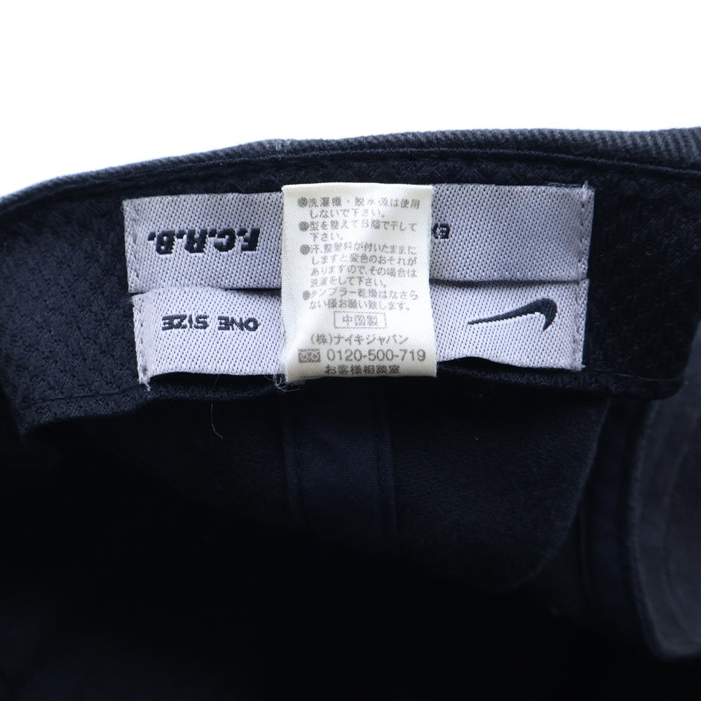 F.C.R.B./F.C.Real Bristol/FCRB(エフシーアールビー/エフシーレアルブリストル) ×NIKE ナイキ RBプリント 6パネルコットンキャップ ブラック 592245