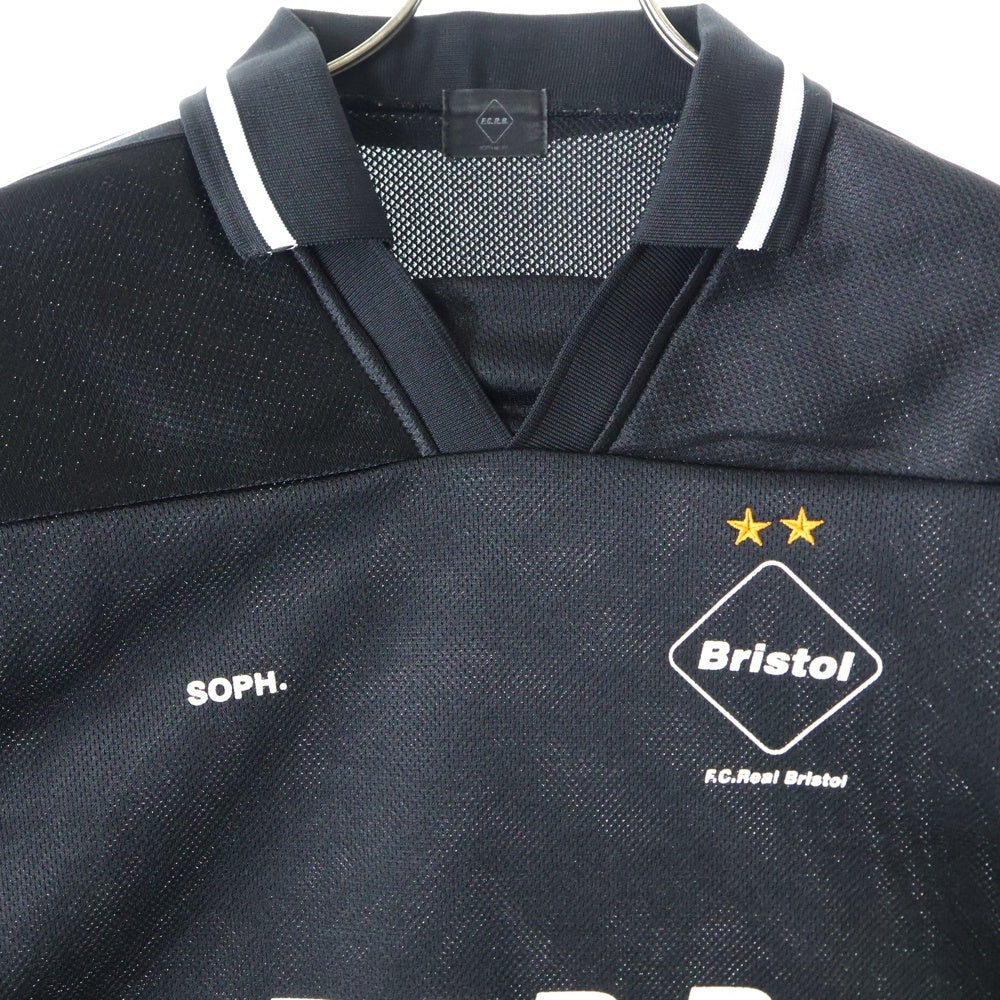 F.C.R.B./F.C.Real Bristol/FCRB(エフシーアールビー/エフシーレアルブリストル) ×NIKE ナイキ フロントロゴプリント 半袖ゲームシャツ ブラック