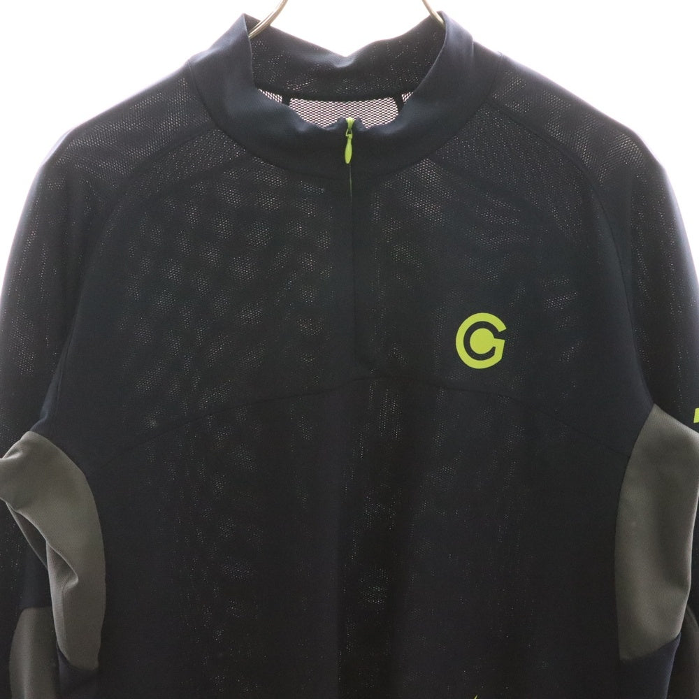 F.C.R.B./F.C.Real Bristol/FCRB(エフシーアールビー/エフシーレアルブリストル) ×NIKE ナイキ スウッシュ ロゴデザイン ハーフジップ 長袖カットソー ブルー 378421