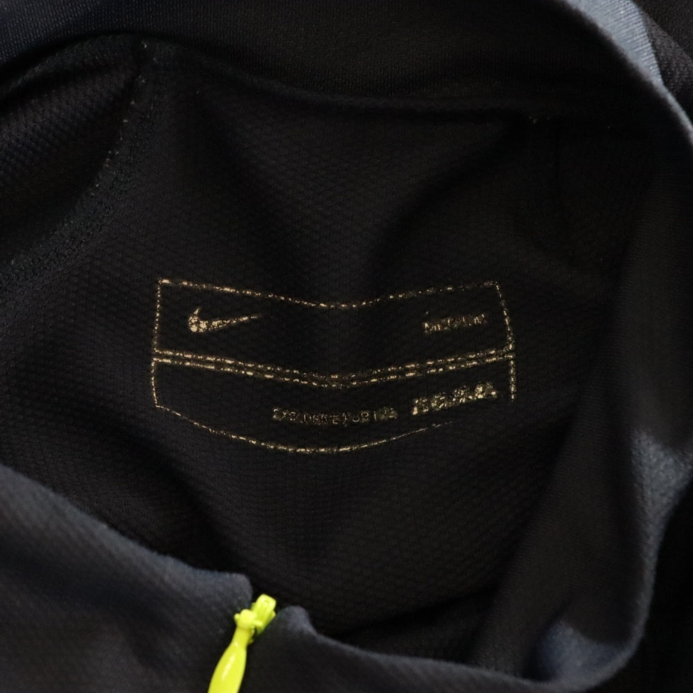 F.C.R.B./F.C.Real Bristol/FCRB(エフシーアールビー/エフシーレアルブリストル) ×NIKE ナイキ スウッシュ ロゴデザイン ハーフジップ 長袖カットソー ブルー 378421