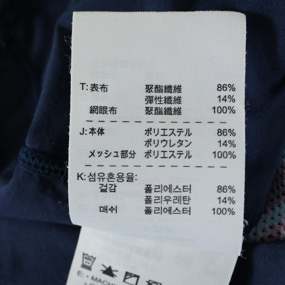 F.C.R.B./F.C.Real Bristol/FCRB(エフシーアールビー/エフシーレアルブリストル) × NIKE ナイキ ロゴ プリント レオパード 切替 半袖カットソー Tシャツ ネイビー 440646-450