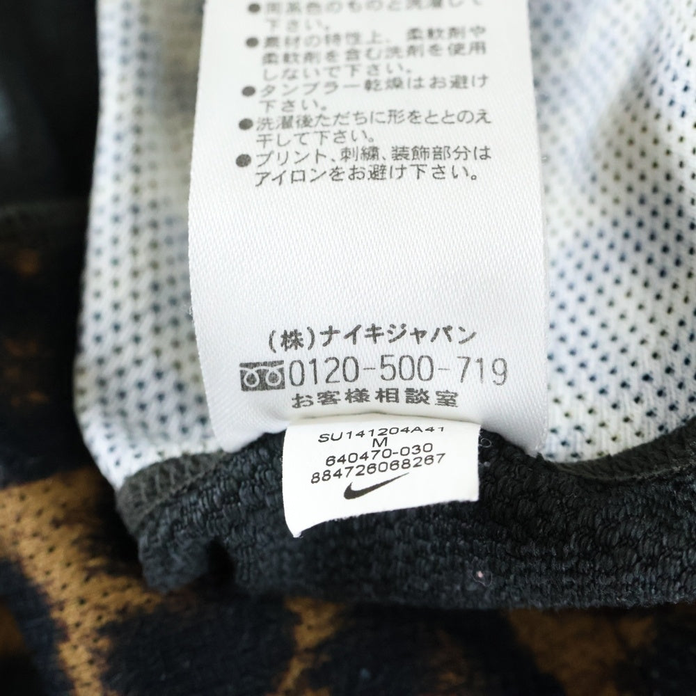 F.C.R.B./F.C.Real Bristol/FCRB(エフシーアールビー/エフシーレアルブリストル) × NIKE ナイキ ロゴ プリント レオパード 切替 半袖カットソー Tシャツ グレー 640470‐030