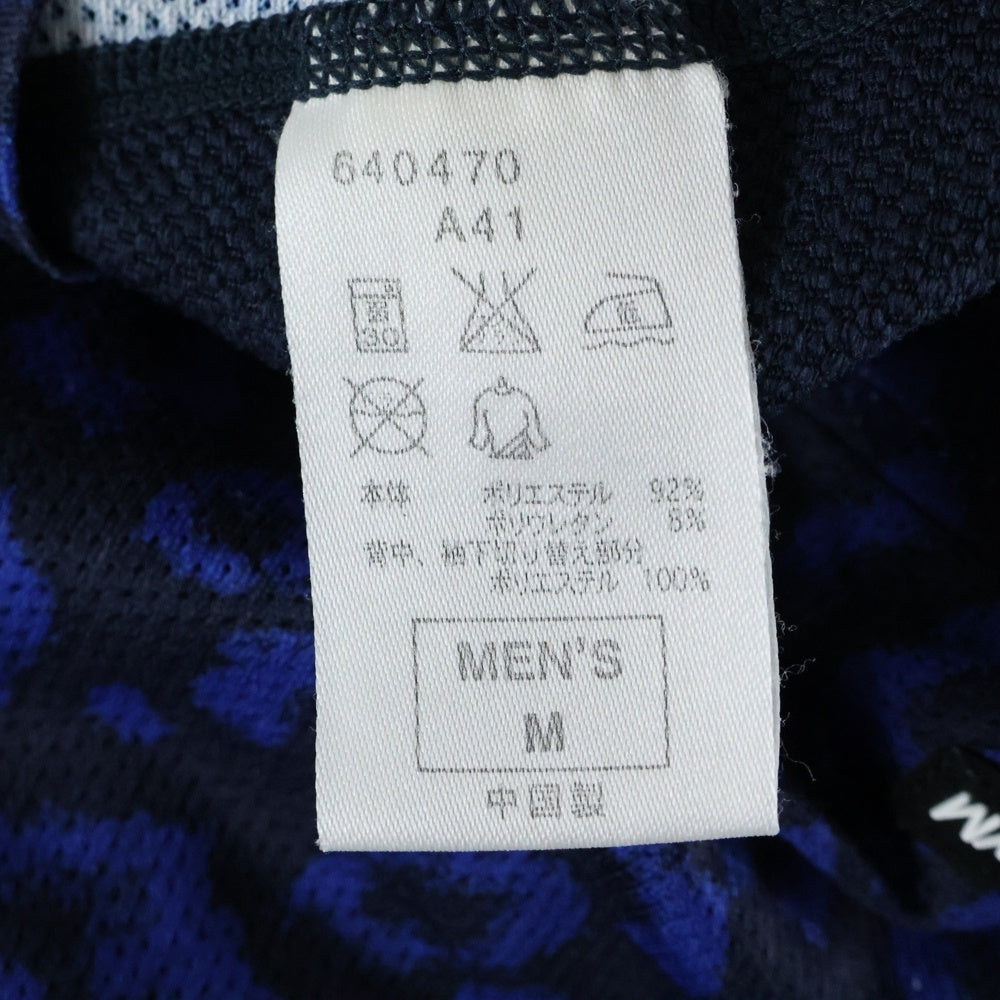 F.C.R.B./F.C.Real Bristol/FCRB(エフシーアールビー/エフシーレアルブリストル) × NIKE ナイキ ロゴ プリント レオパード 切替 半袖カットソー Tシャツ ネイビー/ブルー 640470-410