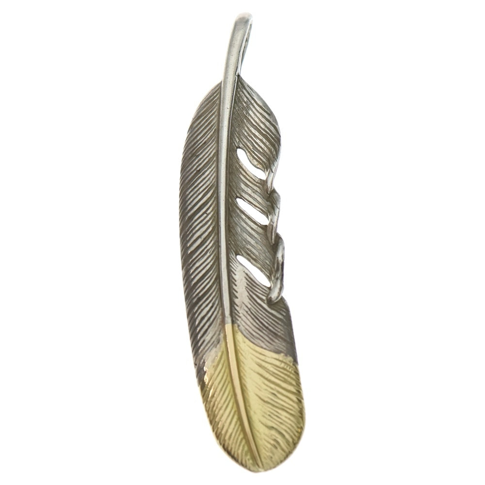 TADY & KING(タディアンドキング) 先金SVフェザー 右向き ネックレストップ シルバー/ゴールド