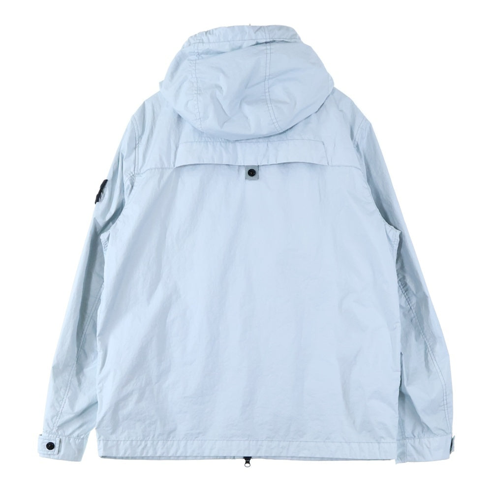 STONE ISLAND(ストーンアイランド) MEMBRANA 3L TC メンブラーナ コンパスパッチ フーデッド ナイロンジャケット ライトブルー K1S154100093 S0A21