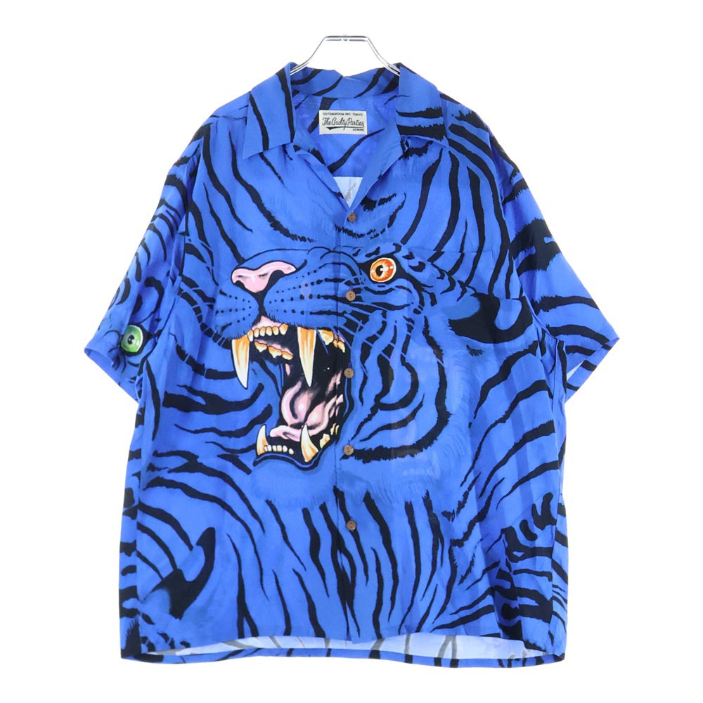 WACKO MARIA(ワコマリア) 23SS ×TIM LEHI S/S HAWAIIAN SHIRT ティムリーハイ オープンカラー ハワイアン半袖シャツ ブルー TIMLEHI-WM-HI32