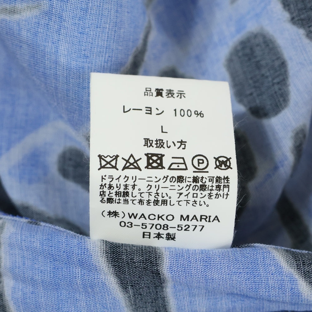 WACKO MARIA(ワコマリア) 23SS ×TIM LEHI S/S HAWAIIAN SHIRT ティムリーハイ オープンカラー ハワイアン半袖シャツ ブルー TIMLEHI-WM-HI32