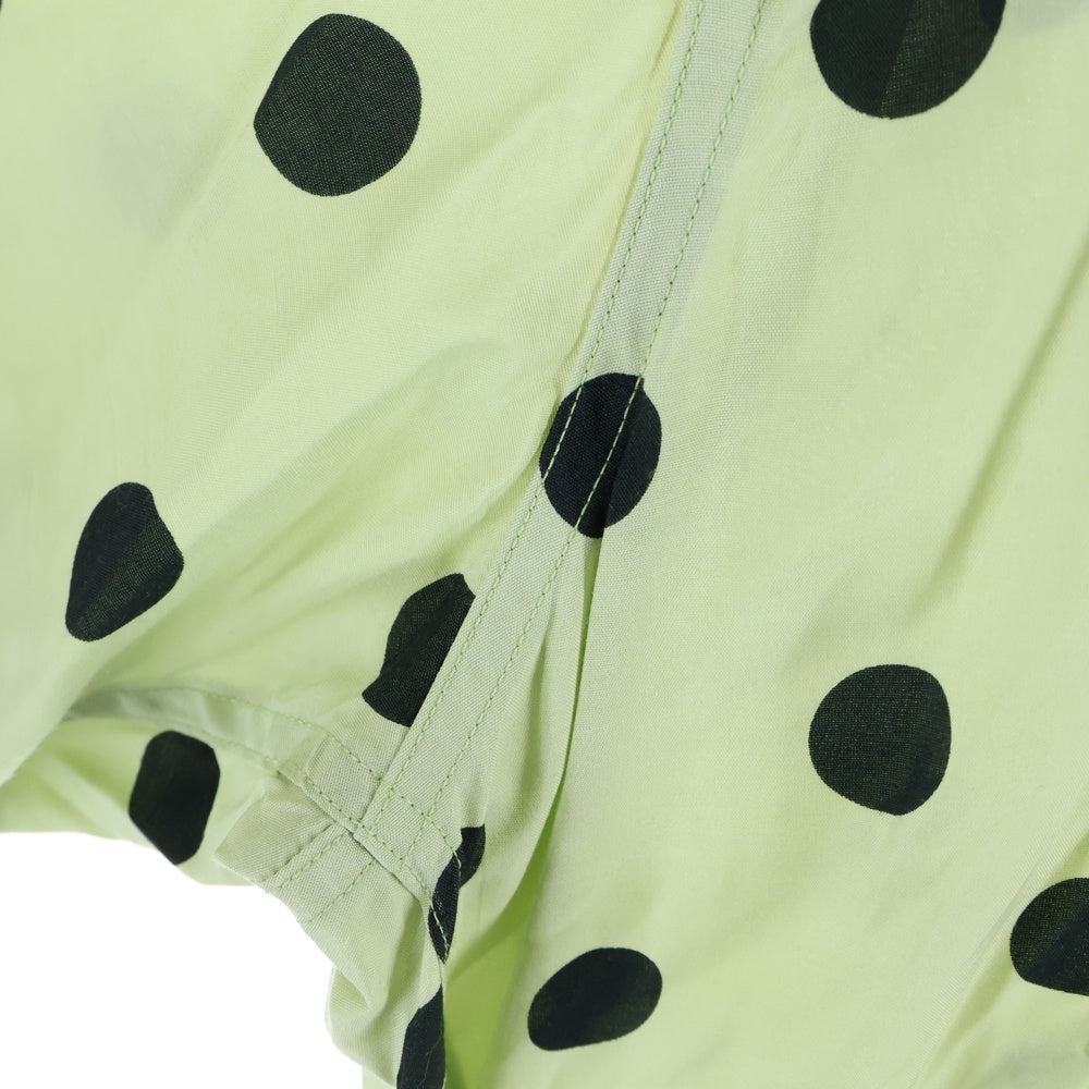 WACKO MARIA(ワコマリア) 24SS DOTS OPEN COLLAR SHIRT ドット柄 オープンカラー 半袖シャツ グリーン
