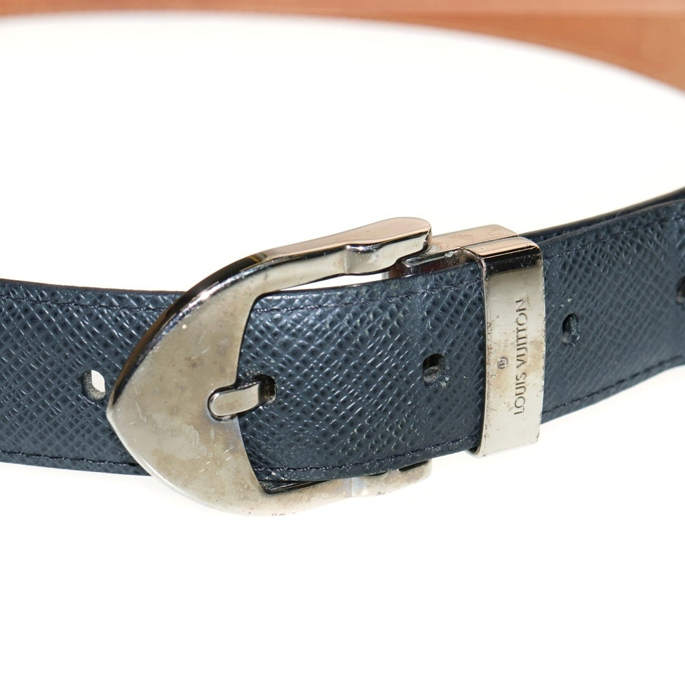 LOUIS VUITTON(ルイヴィトン) タイガ サンチュール クラシック ベルト ブラック シルバー金具 M6843 CT4132