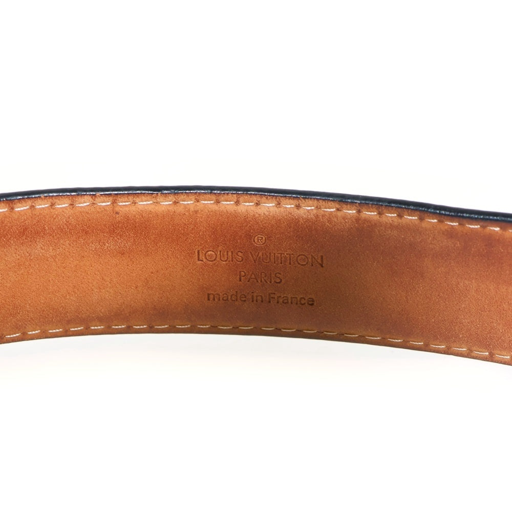 LOUIS VUITTON(ルイヴィトン) タイガ サンチュール クラシック ベルト ブラック シルバー金具 M6843 CT4132