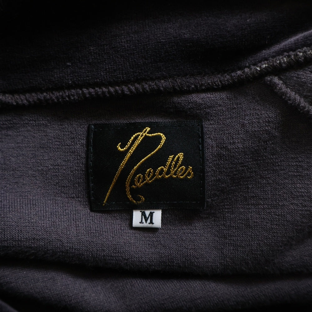 Needles(ニードルス) 25SS RIB COLLAR TRACK JACKET - C/PE VELOR ベロア リブカラー トラックジャケット ブラウン/ホワイト QV319