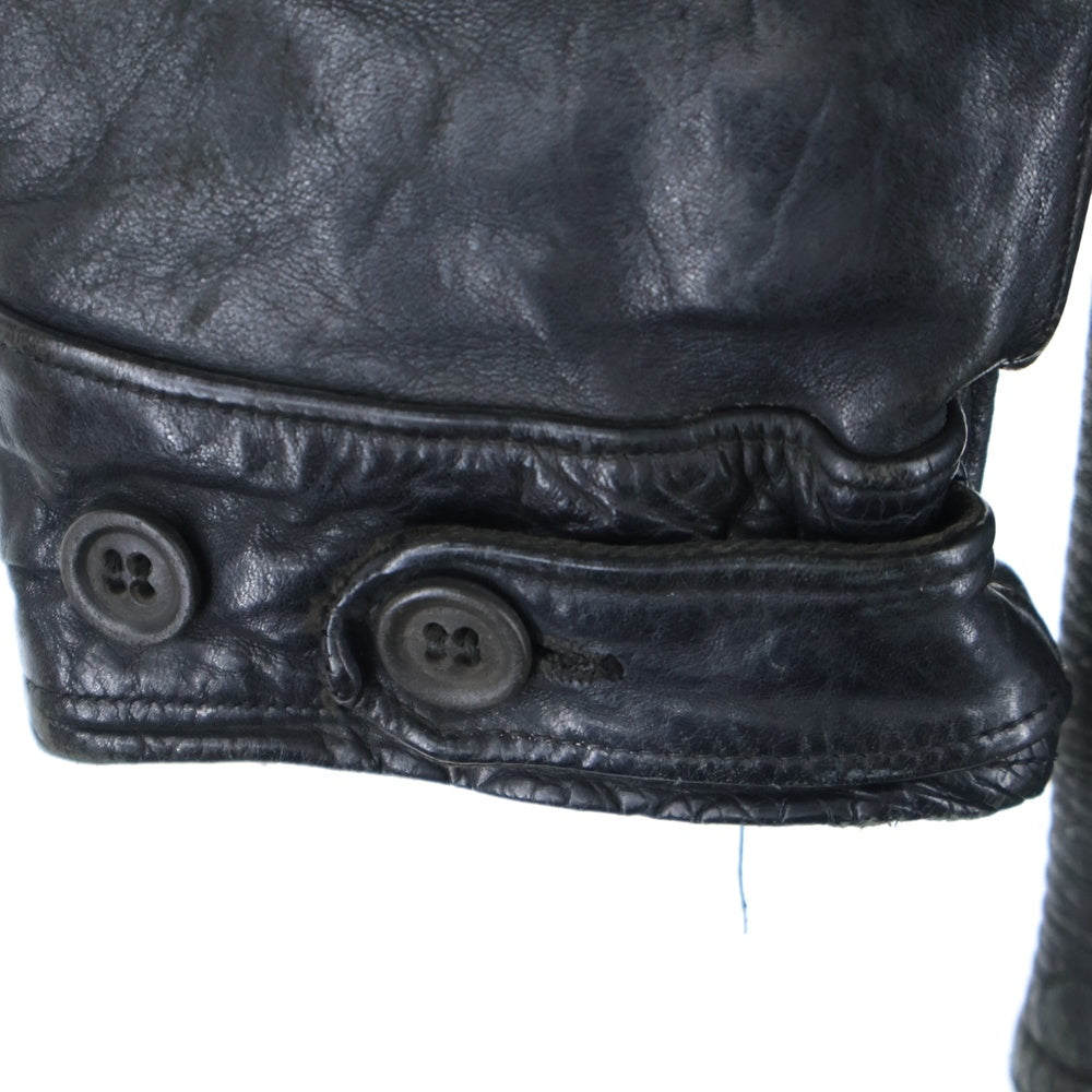 VINTAGE(ヴィンテージ) 30-40S VINTAGE ヴィンテージ ホースハイド 襟ボア レザー カーコート ブラック