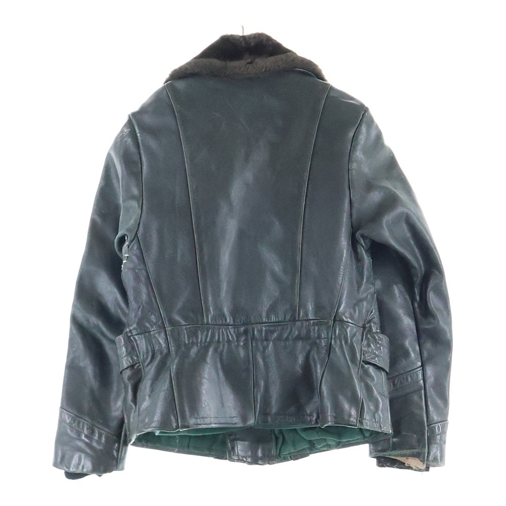 VINTAGE(ヴィンテージ) 30-40S VINTAGE ヴィンテージ ドイツ製 レザー モーターサイクル ダブルライダースジャケット ダークグリーン