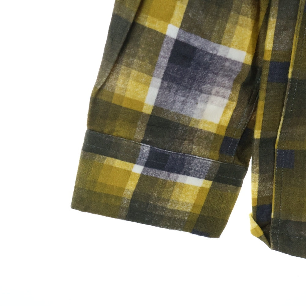 VINTAGE(ヴィンテージ) 50-60S VINTAGE B.V.D. ヴィンテージ チェック柄 コットン ボックスカット 長袖シャツ イエロー