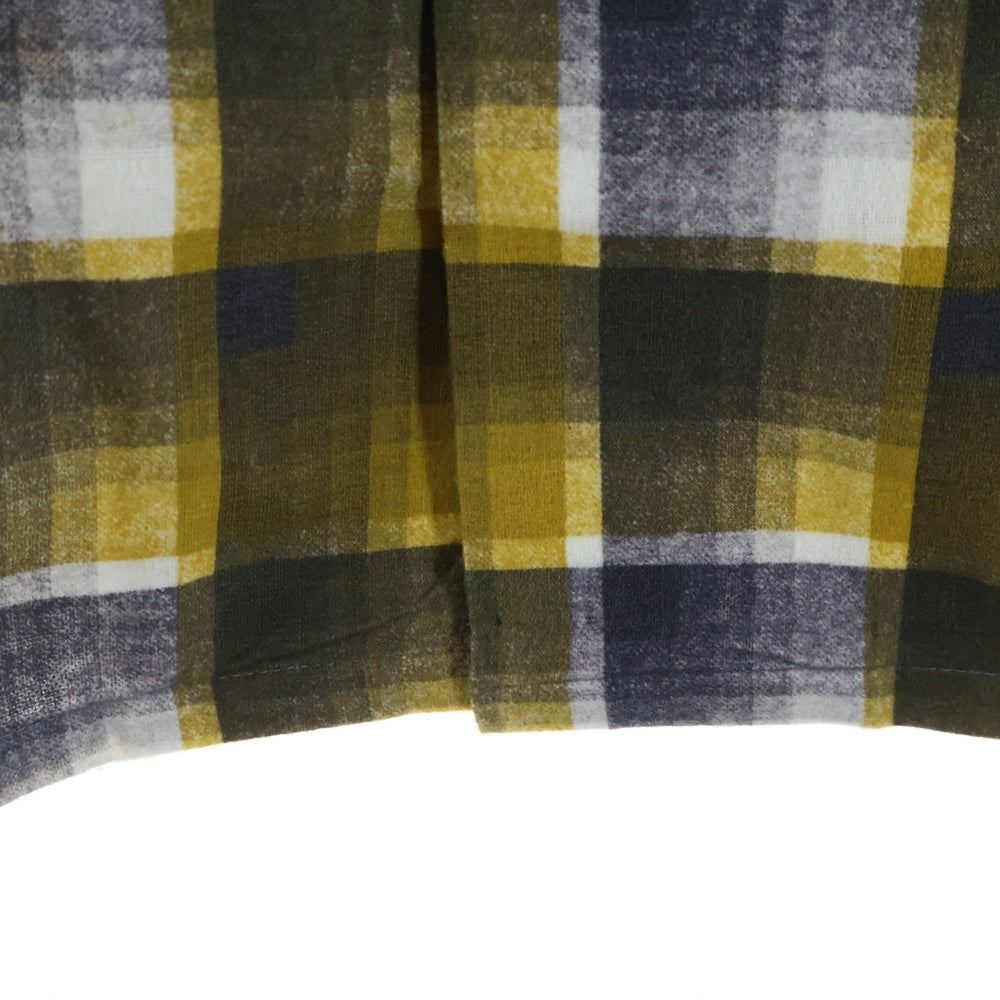 VINTAGE(ヴィンテージ) 50-60S VINTAGE B.V.D. ヴィンテージ チェック柄 コットン ボックスカット 長袖シャツ イエロー