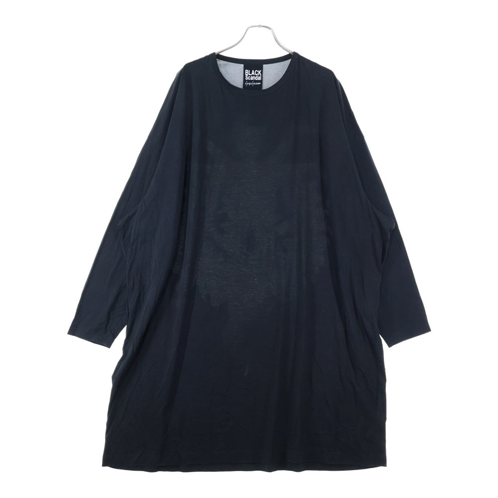BLACK Scandal Yohji Yamamoto(ブラックスキャンダルヨウジヤマモト) 20SS 百合阿修羅 ばけもの画 内田柄BIG 丸首 長袖Tシャツ ロングカットソー ブラック HN-T22-274