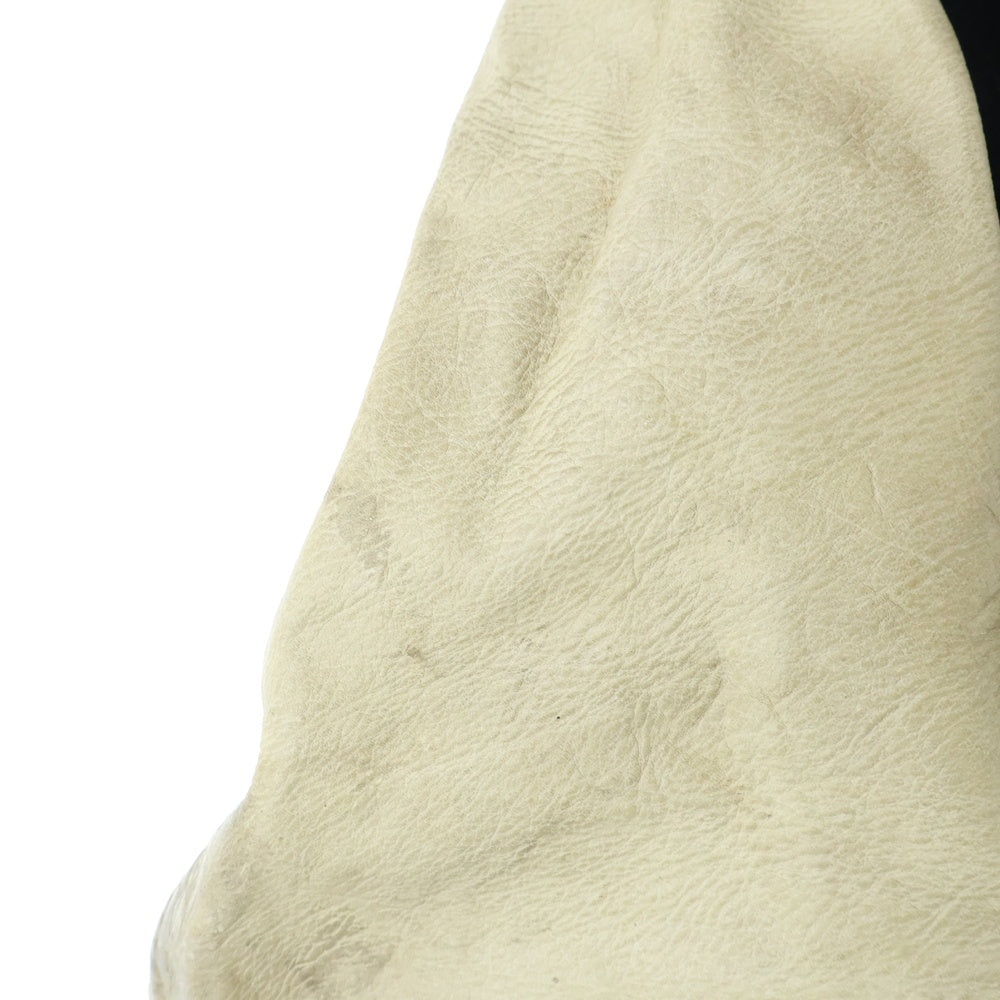 VINTAGE(ヴィンテージ) 50-60S VINTAGE Whiting ヴィンテージ ホワイティング 袖レザー レタードワッペン バーシティージャケット スタジャン ブラック/イエロー/アイボリー