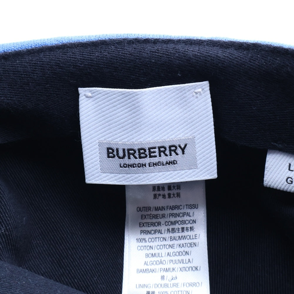 BURBERRY(バーバリー) 22SS TB ロゴ コットン 6パネルキャップ 帽子 ブルー 8031020