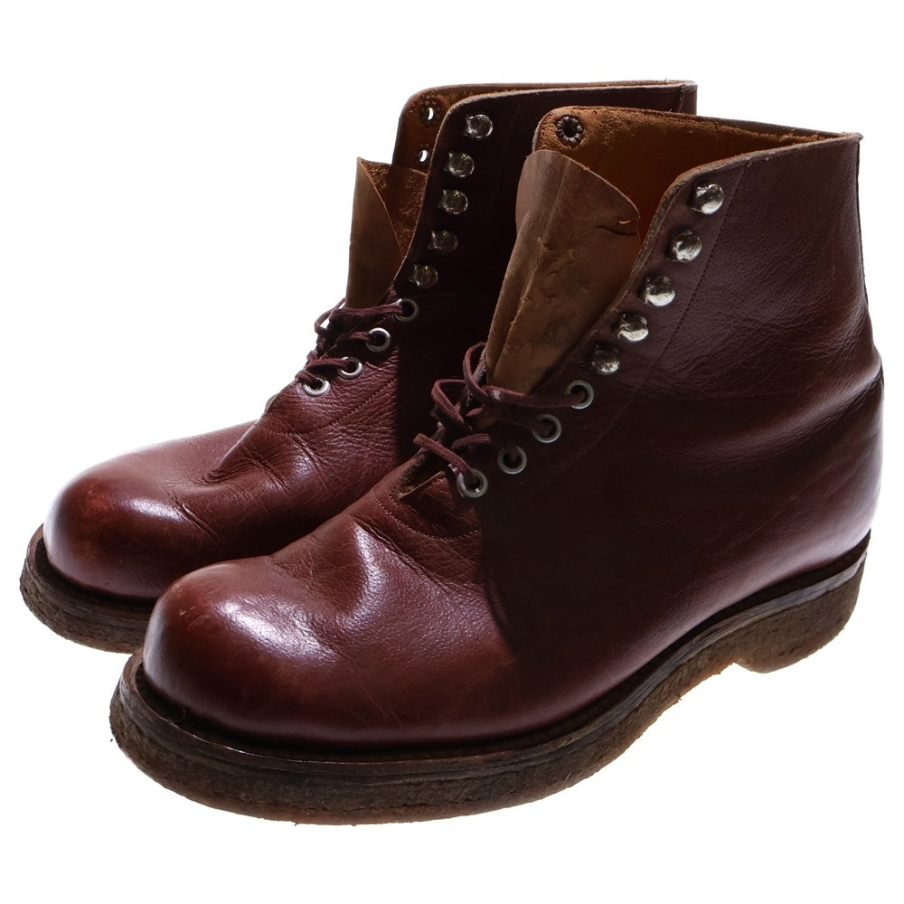 VINTAGE(ヴィンテージ) VINTAGE ヴィンテージ クレープソール レースアップ レザーハイカットブーツ ブラウン