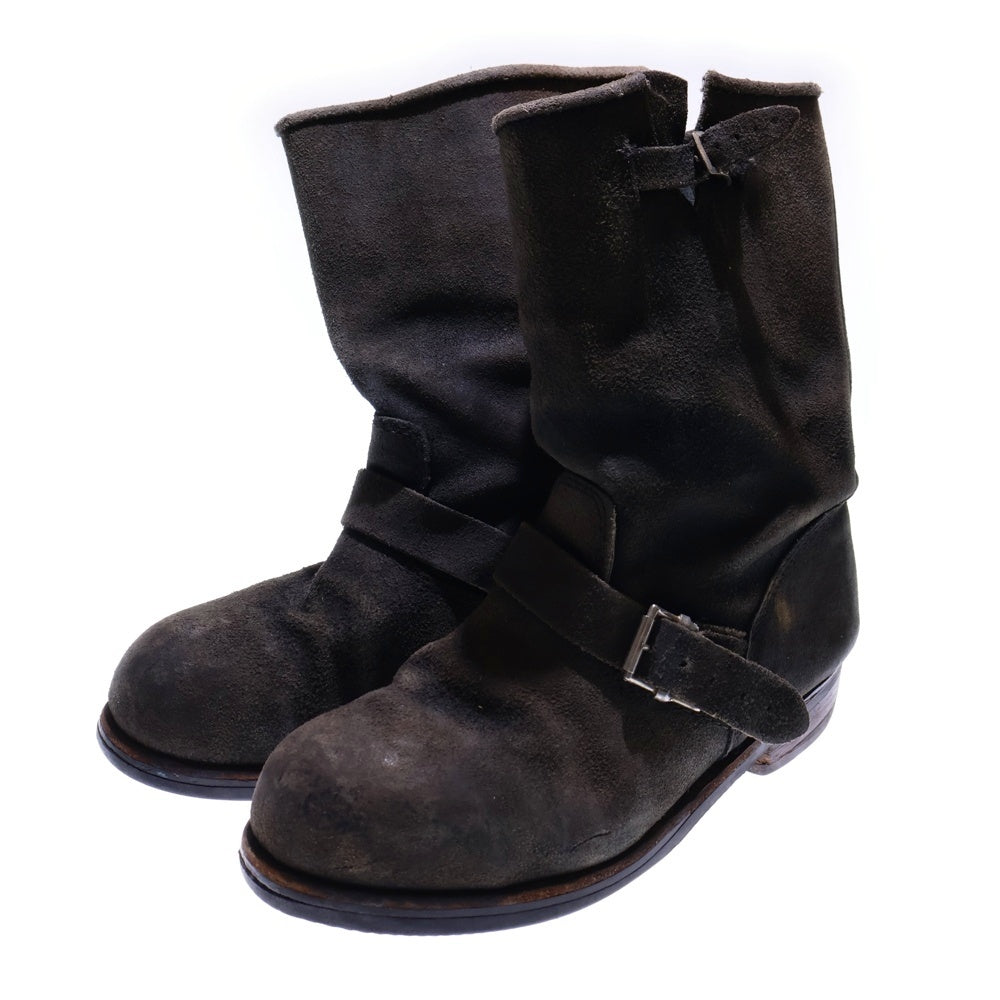 NO BRAND(ノーブランド) VINTAGE ヴィンテージ スエード エンジニアブーツ ブラック