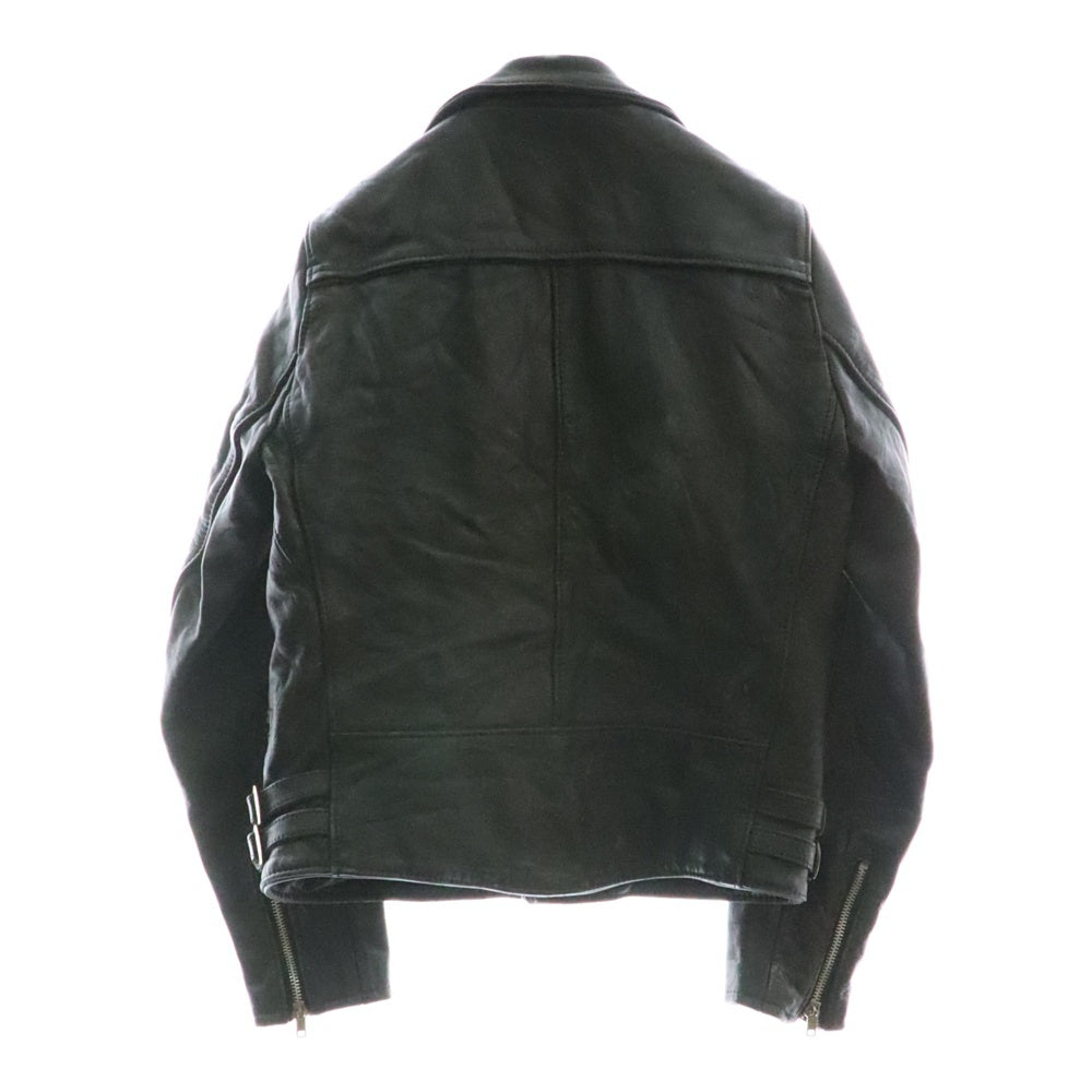 NO BRAND(ノーブランド) VINTAGE ヴィンテージ YKKジッパー レザー ダブルライダースジャケット ブラック