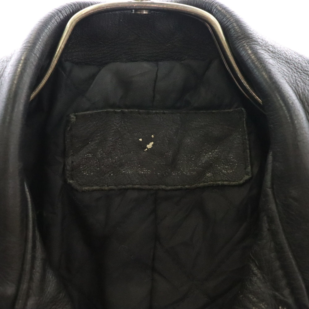 NO BRAND(ノーブランド) VINTAGE ヴィンテージ YKKジッパー レザー ダブルライダースジャケット ブラック