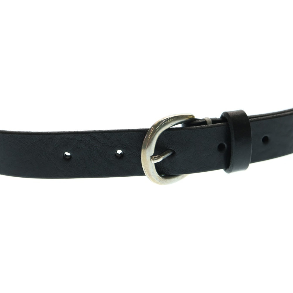 NO BRAND(ノーブランド) DECi デシ Single Narrow Belt シングルナロー レザーベルト ブラック
