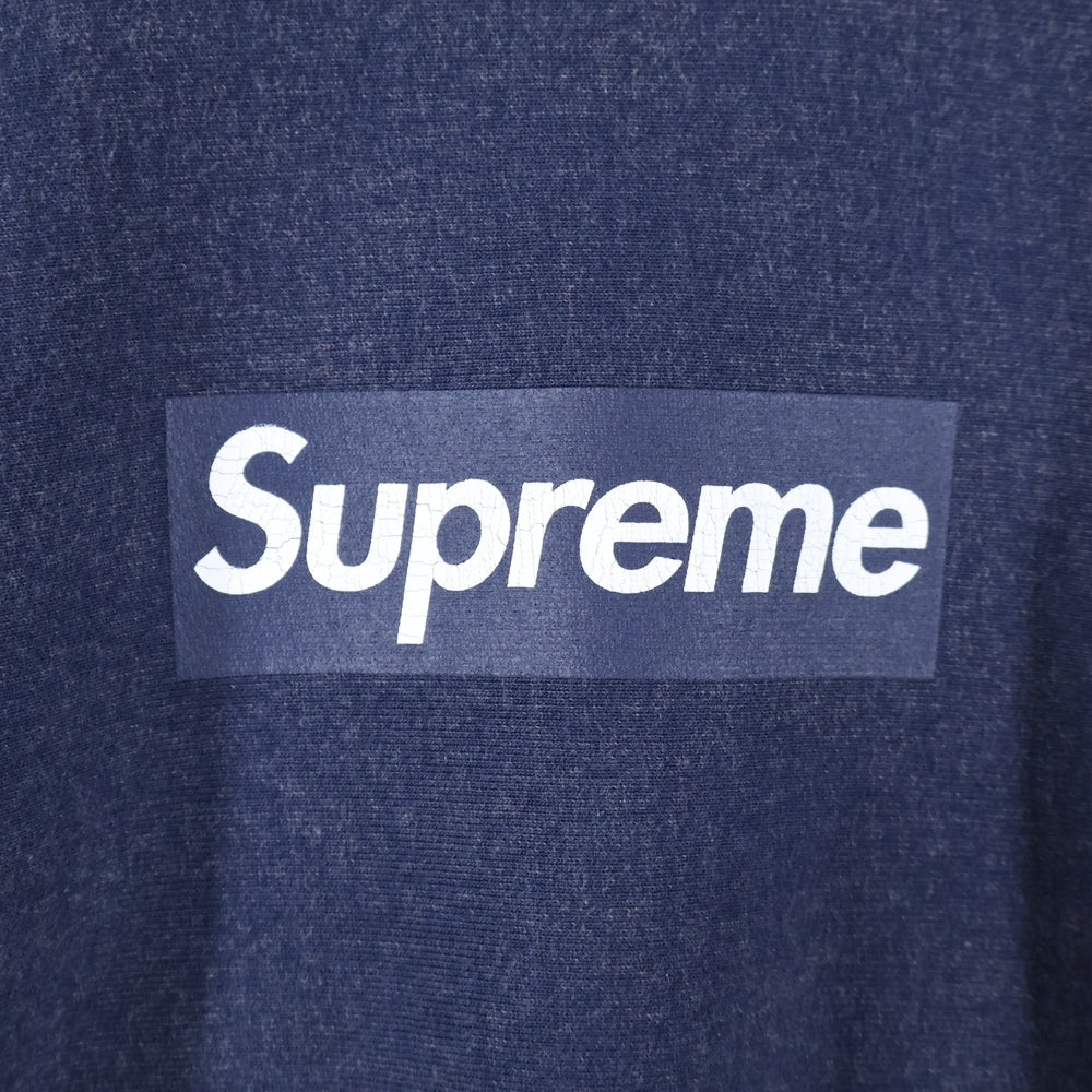 SUPREME(シュプリーム) 25SS Washed Box Logo Crewneck ウォッシュド ボックスロゴ クルーネック スウェット トレーナー ネイビー