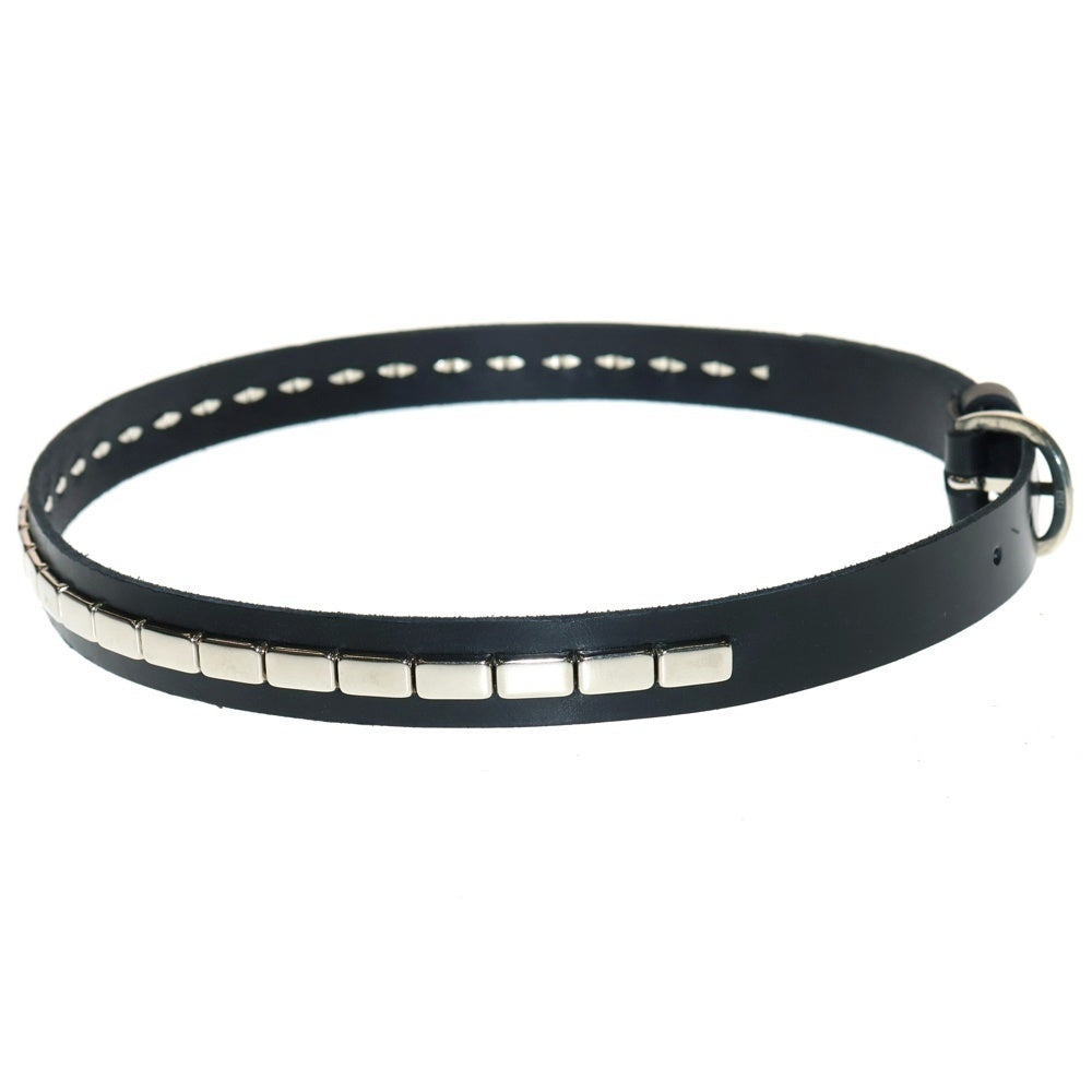 OVY(オヴィー) Bridle studs narrow belt ブライドルレザー スタッズ ナローベルト ブラック