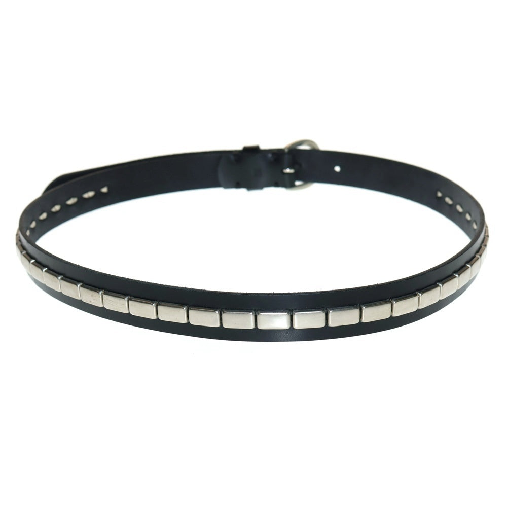 OVY(オヴィー) Bridle studs narrow belt ブライドルレザー スタッズ ナローベルト ブラック