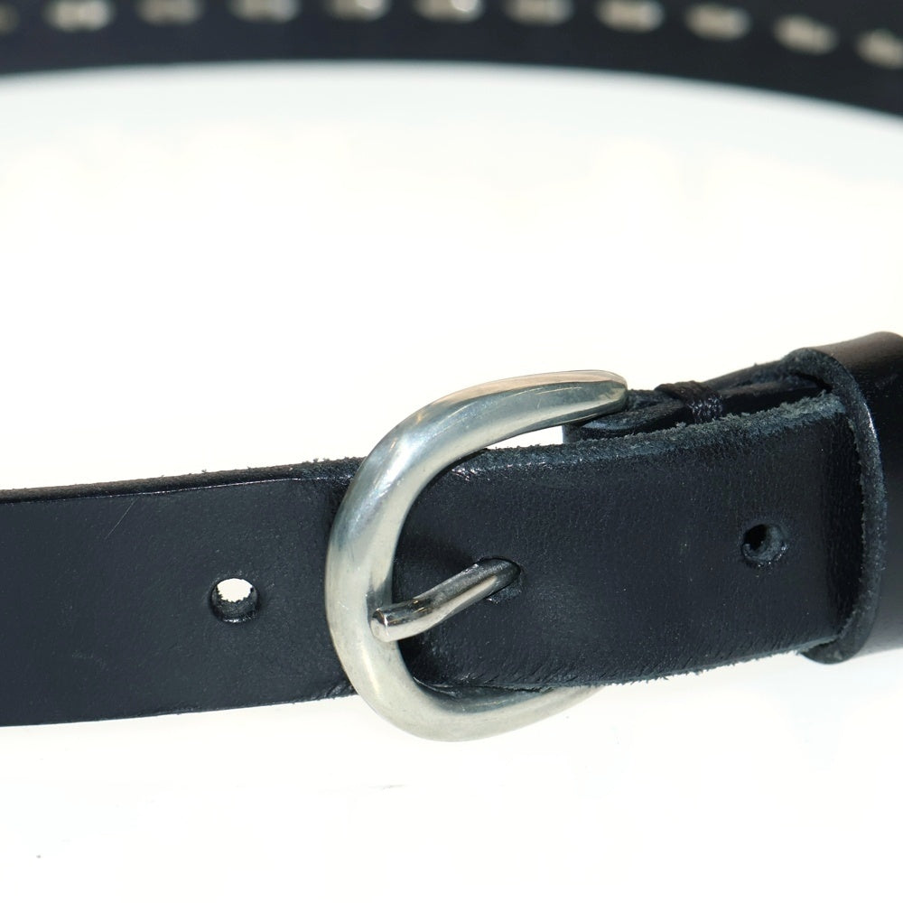OVY(オヴィー) Bridle studs narrow belt ブライドルレザー スタッズ ナローベルト ブラック
