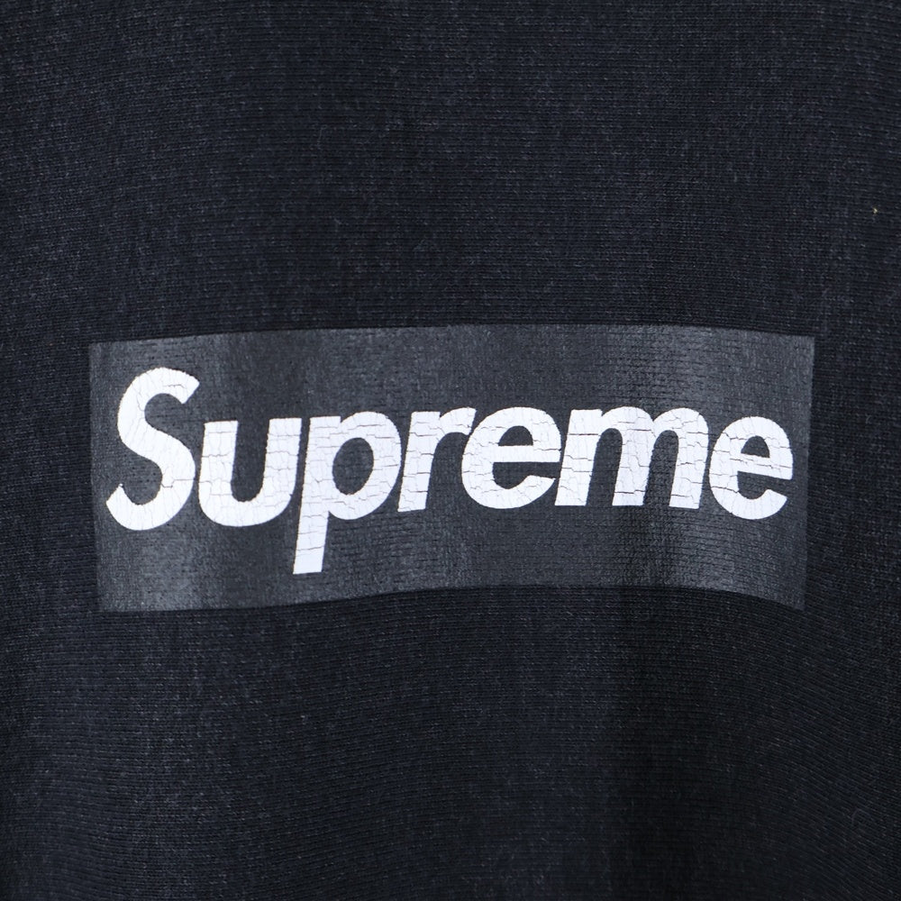 SUPREME(シュプリーム) 25SS Washed Box Logo Crewneck ウォッシュド ボックスロゴ クルーネック スウェット トレーナー ブラック